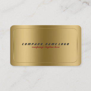 Simple Modern Faux Gold Metallic Design 2 Business Card