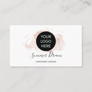 Simple Modern Feminine Elegant Chic QR code Business Card