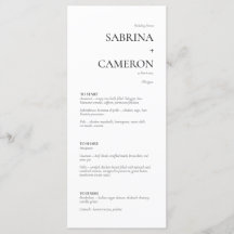 Simple Modern Flat Menu Card