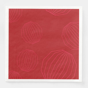 Simple, modern, flowing Christmas ornaments Napkin