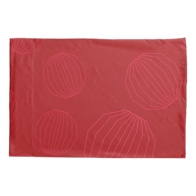 Simple, modern, flowing Christmas ornaments Pillowcase (Back)