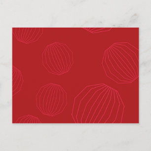 Simple, modern, flowing Christmas ornaments Postcard