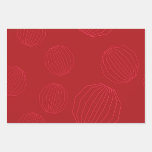 Simple, modern, flowing Christmas ornaments Wrapping Paper Sheet
