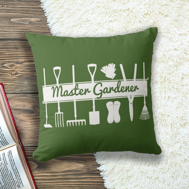 Simple Modern Forest Green Master Gardener Cushion (Creator Uploaded)