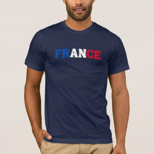 Simple Modern  France National Flag Apparel T-Shirt