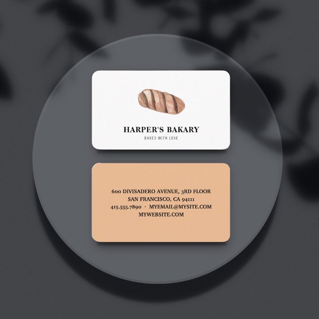 Simple Modern Fresh Bakery Eco Professional Logo Business Card (Creator Uploaded)