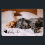 Simple Modern Full Photo Pet Dog | Horizontal Magnet<br><div class="desc">Simply replace the photo with one of your own for a simple,  stylish magnet! A cute little heart adds a special touch!  Text template included for a name or other custom text!</div>
