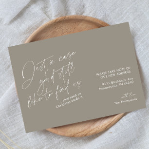 Simple Modern Funny Taupe Moving Announcement