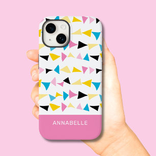 Simple modern geometric confetti first name Case-Mate iPhone 14 case