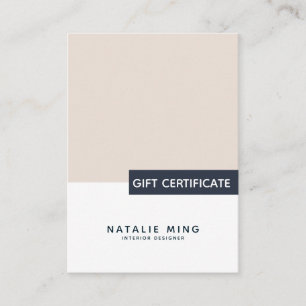 Simple Modern Geometric Gift Certificate
