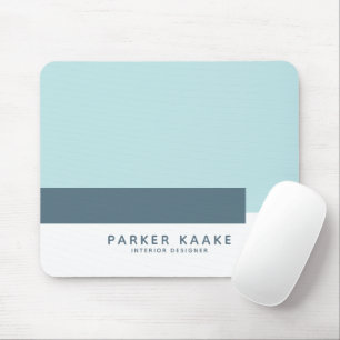 Simple Modern Geometric pastel Blue Mouse Pad