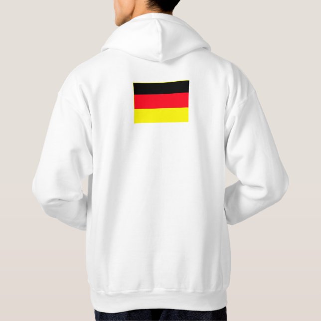 Simple Modern Germany Flag Souvenir , Backside Hoodie (Back)