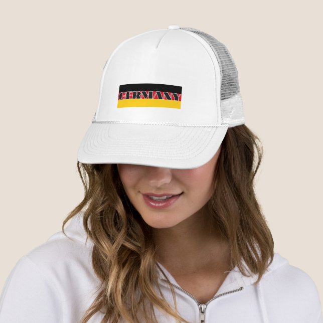Simple Modern Germany german flag  Souvenir Trucker Hat (In Situ)
