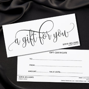 Simple & Modern Gift Certificate Gift Card