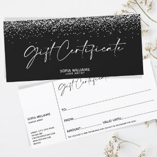 Simple Modern Gift Certificate Gift Card add logo
