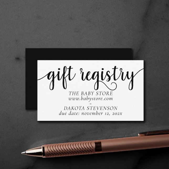 Simple Modern Gift Registry | Classic Any Event Enclosure Card (Creator Uploaded)
