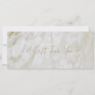 Simple Modern Gold Marble Elegant Gift Certificate