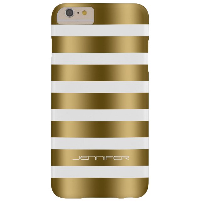 Simple Modern Gold Stripes On White Background Case-Mate iPhone Case (Back)