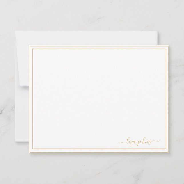 Simple Modern Golden Script Professional  Card (Front)