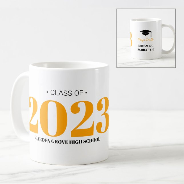 Simple Modern GRAD 20__ Graduation Coffee Mug (Creator Uploaded)