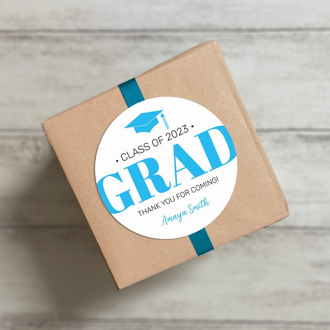 Simple Modern GRAD Graduation Gift Sticker (Creator Uploaded)