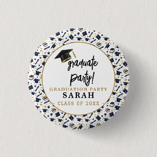 Simple Modern Graduation Party  3 Cm Round Badge