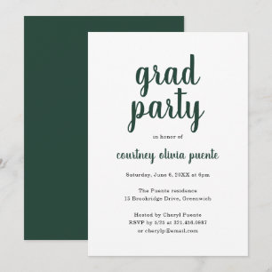 Simple Modern Graduation Party Invitation
