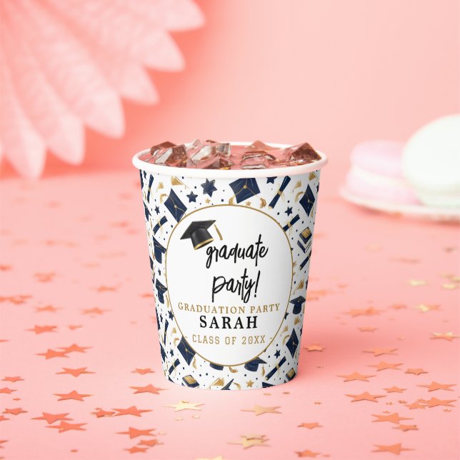 Simple Modern Graduation Party  Paper Cups (Insitu)