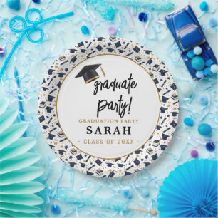 Simple Modern Graduation Party  Paper Plate