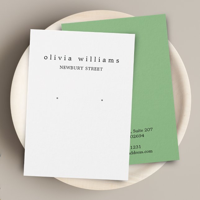 Simple Modern Green Earring Display Card (Creator Uploaded)