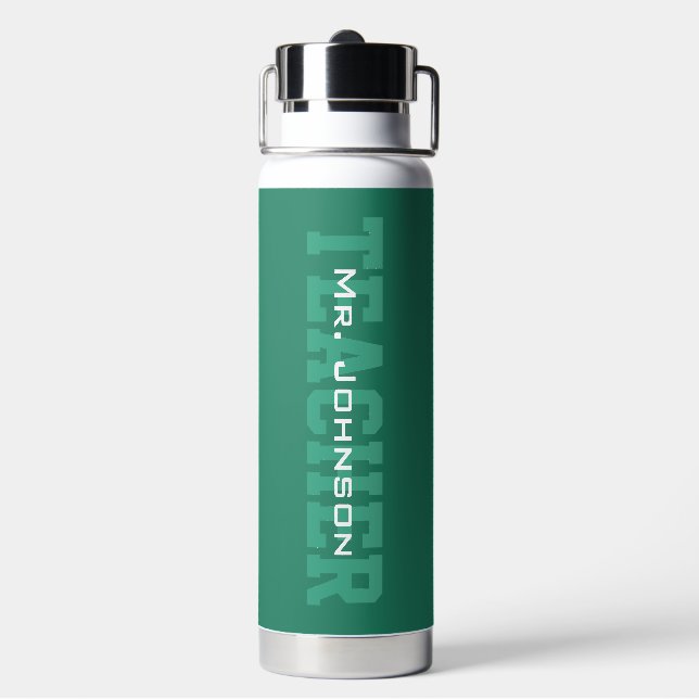 Simple Modern Green Teacher Water Bottle (Back)