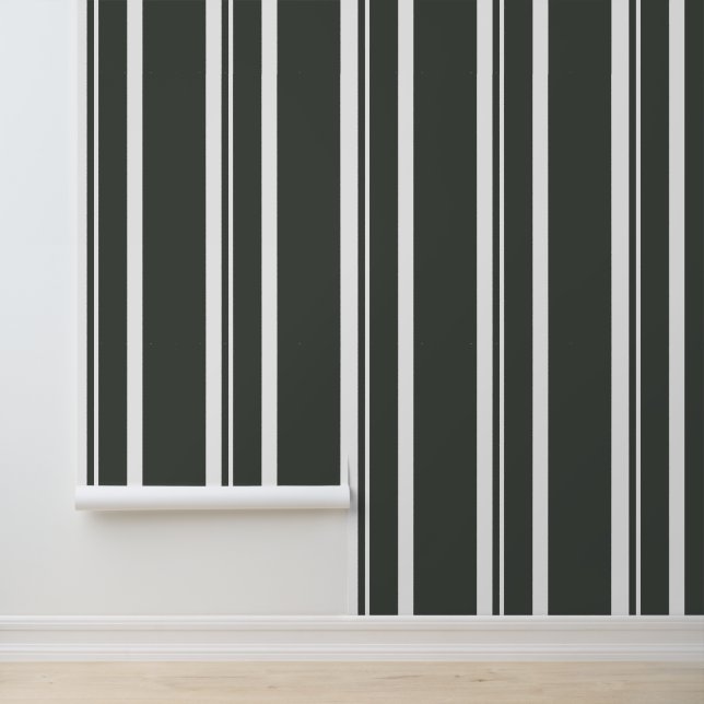 Simple Modern Green White Stripes  Wallpaper (Application)