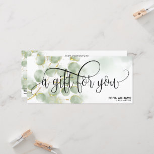 Simple Modern Greenery Gift Certificate Gift Card