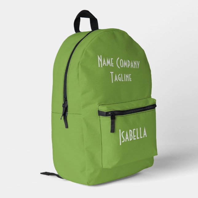 Simple Modern Greenery Printed Backpack (Back Corner Left)