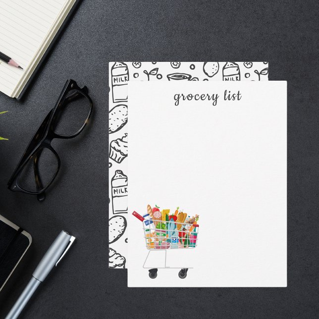 Simple Modern Grocery List Meal Planner Card (Creator Uploaded)