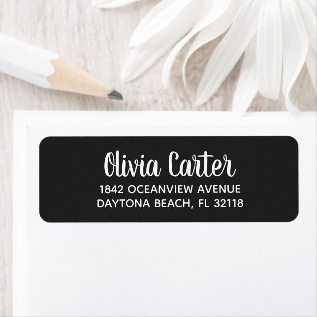 Simple Modern Hand Sketched Script Return Address  Label (Insitu)