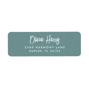 Simple Modern Hand Sketched Script Return Address Label