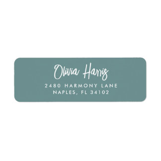 Simple Modern Hand Sketched Script Return Address Label
