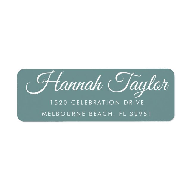 Simple Modern Hand Sketched Script Return Address  Label (Front)