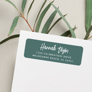 Simple Modern Hand Sketched Script Return Address Label