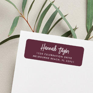 Simple Modern Hand Sketched Script Return Address Label