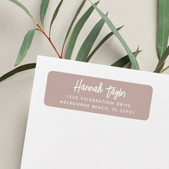 Simple Modern Hand Sketched Script Return Address Label (Creator Uploaded)
