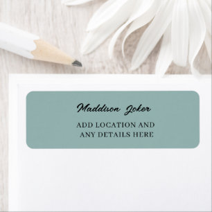Simple Modern Hand Sketched Script Return Address  Label