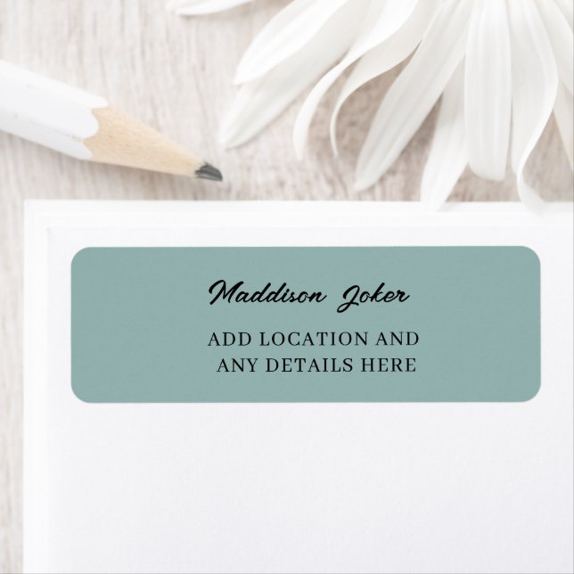Simple Modern Hand Sketched Script Return Address  Label (Insitu)