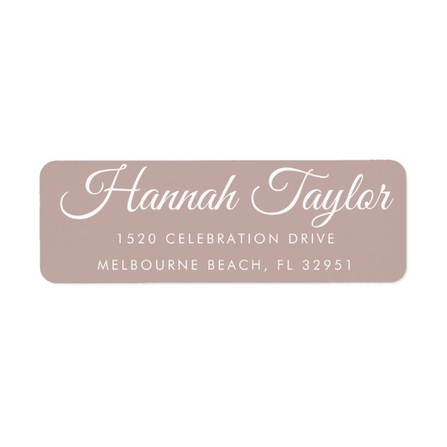 Simple Modern Hand Sketched Script Return Address  Label (Front)
