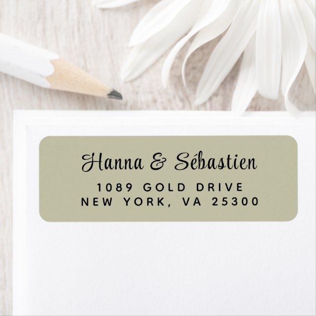 Simple Modern Hand Sketched Script  Return Address Label (Insitu)