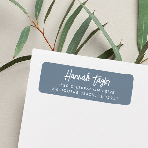 Simple Modern Hand Sketched Script Return Address Return Address Label