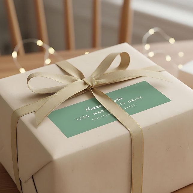 Simple modern hand written script return address label (Creator Uploaded)