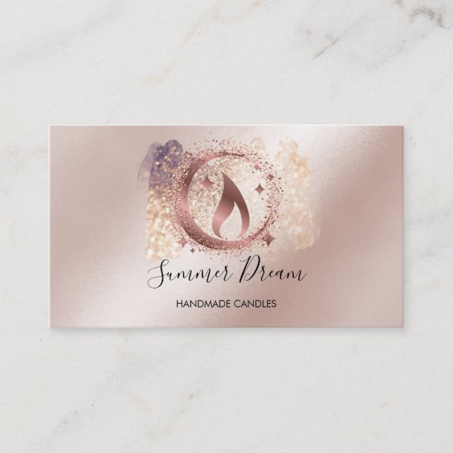 Simple Modern Handmade Honey Candle  Business Card (Front)