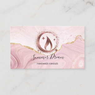 Simple Modern Handmade Honey Candle  Business Card